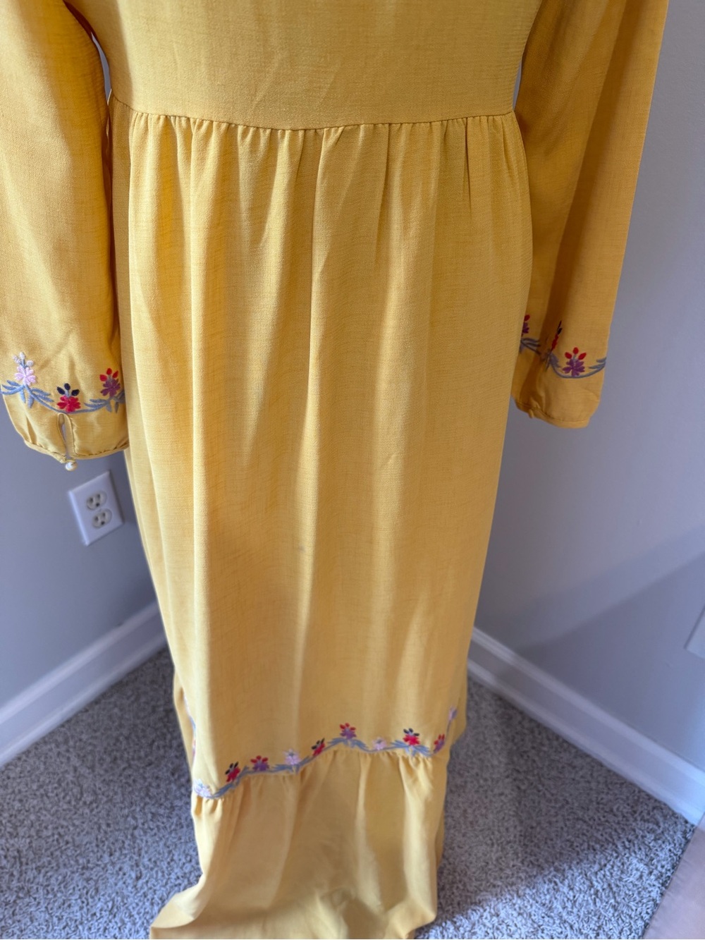 Orange Creek Embroidered Maxi Dress M - Picture 6 of 7